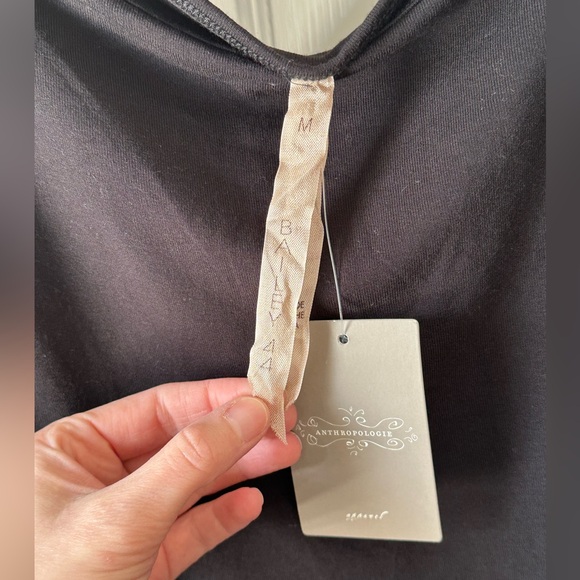 NWT Bailey 44 from Anthropologie Black Scoop Neck Shirt - Picture 3 of 6